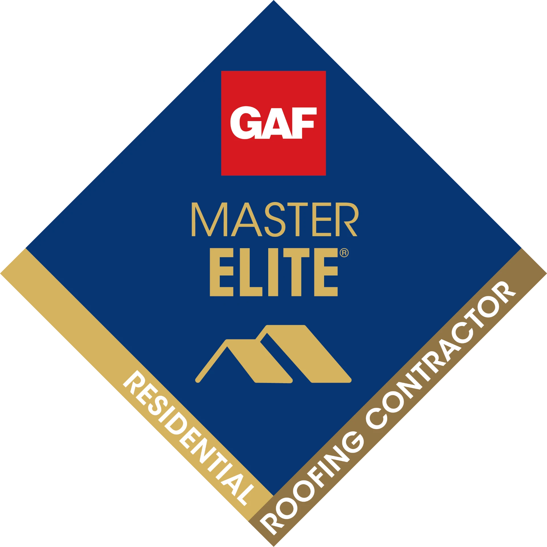 GAF Master Elite Residential Roofing Contractor certification badge