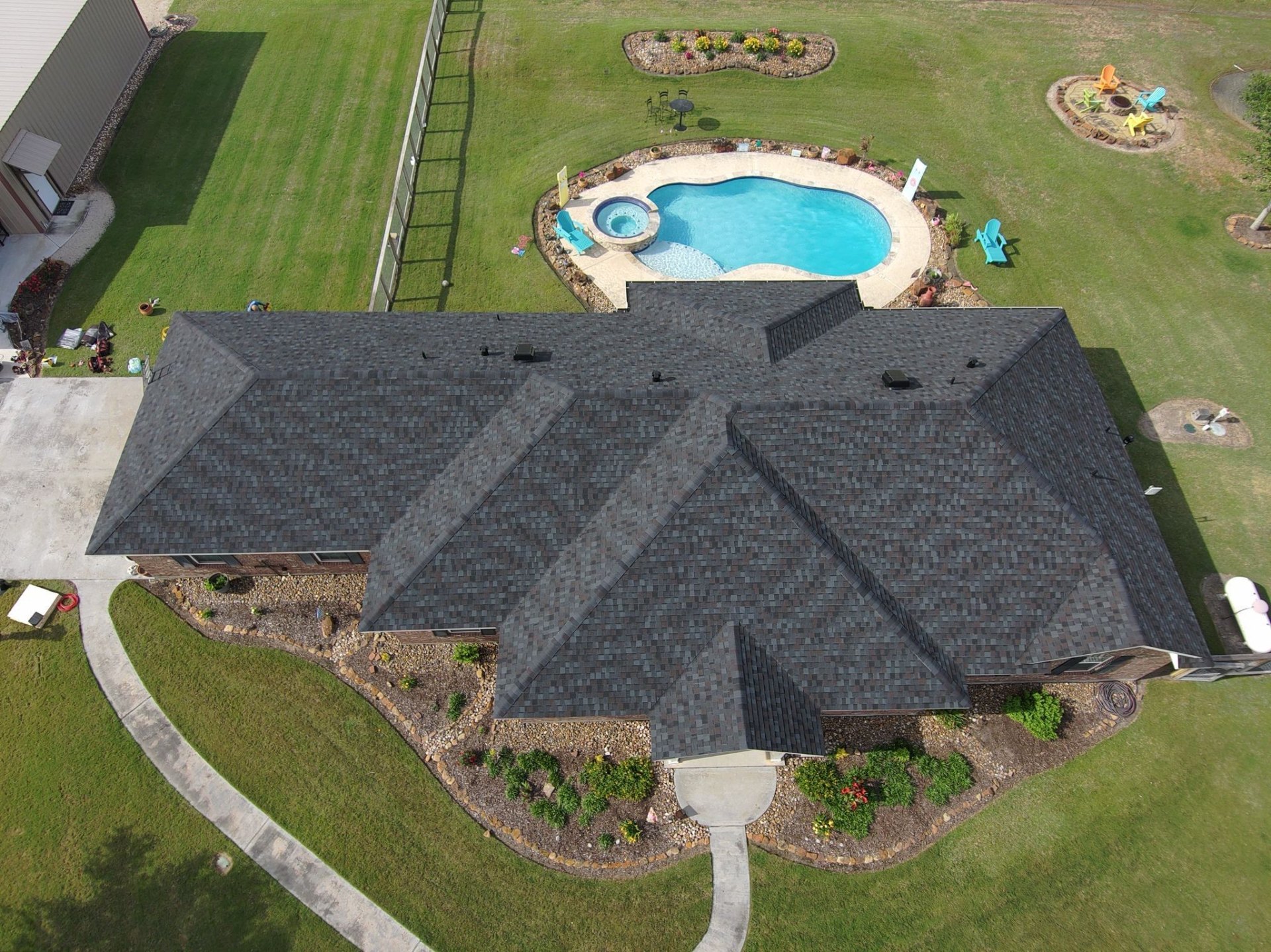 After roof replacement - new architectural shingles installed